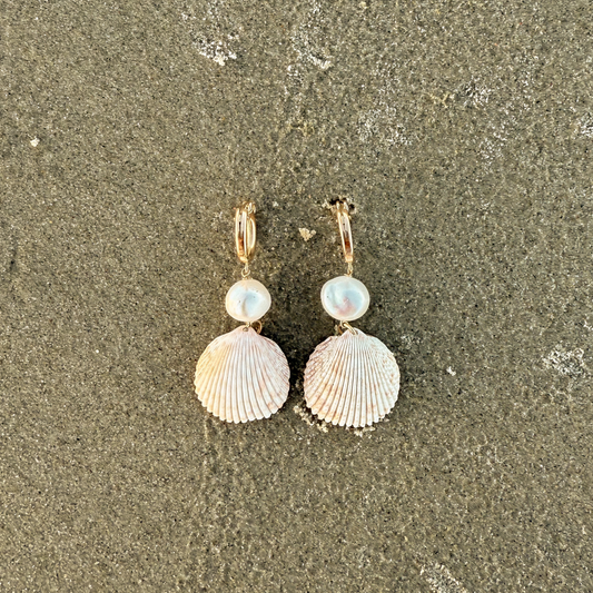 The Janice Pearl Shell Drop Earrings