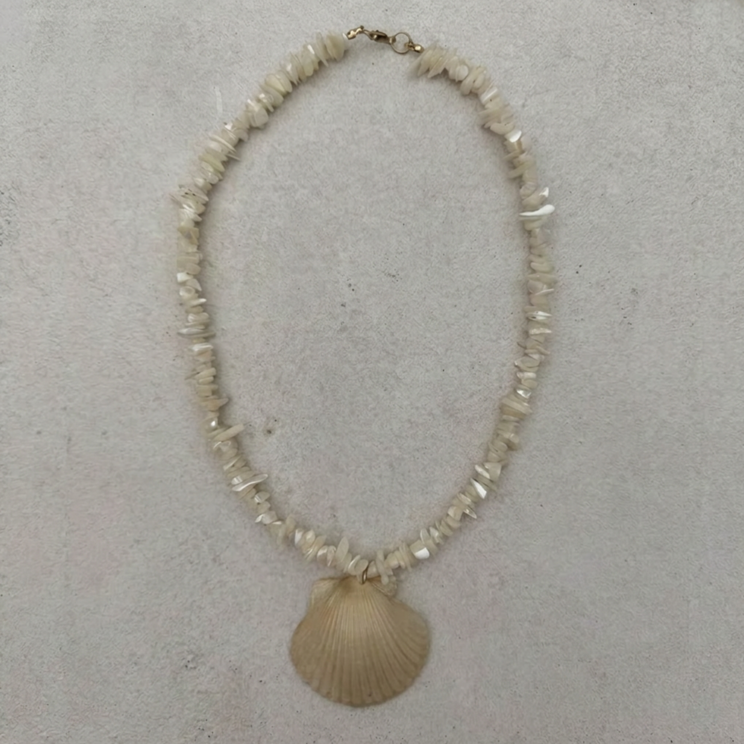 The Madeline Beaded Statement Shell Necklace
