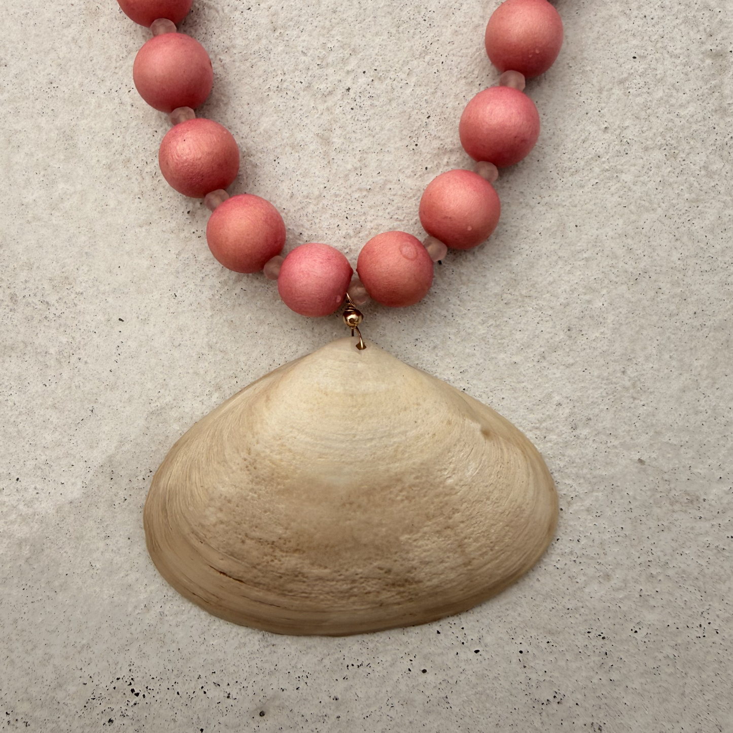 The Olivia Beaded Statement Shell Necklace