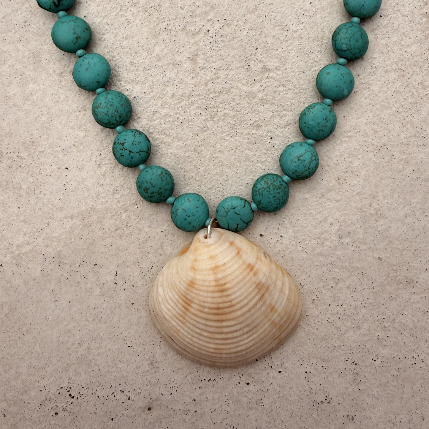 The Krystil Beaded Statement Shell Necklace