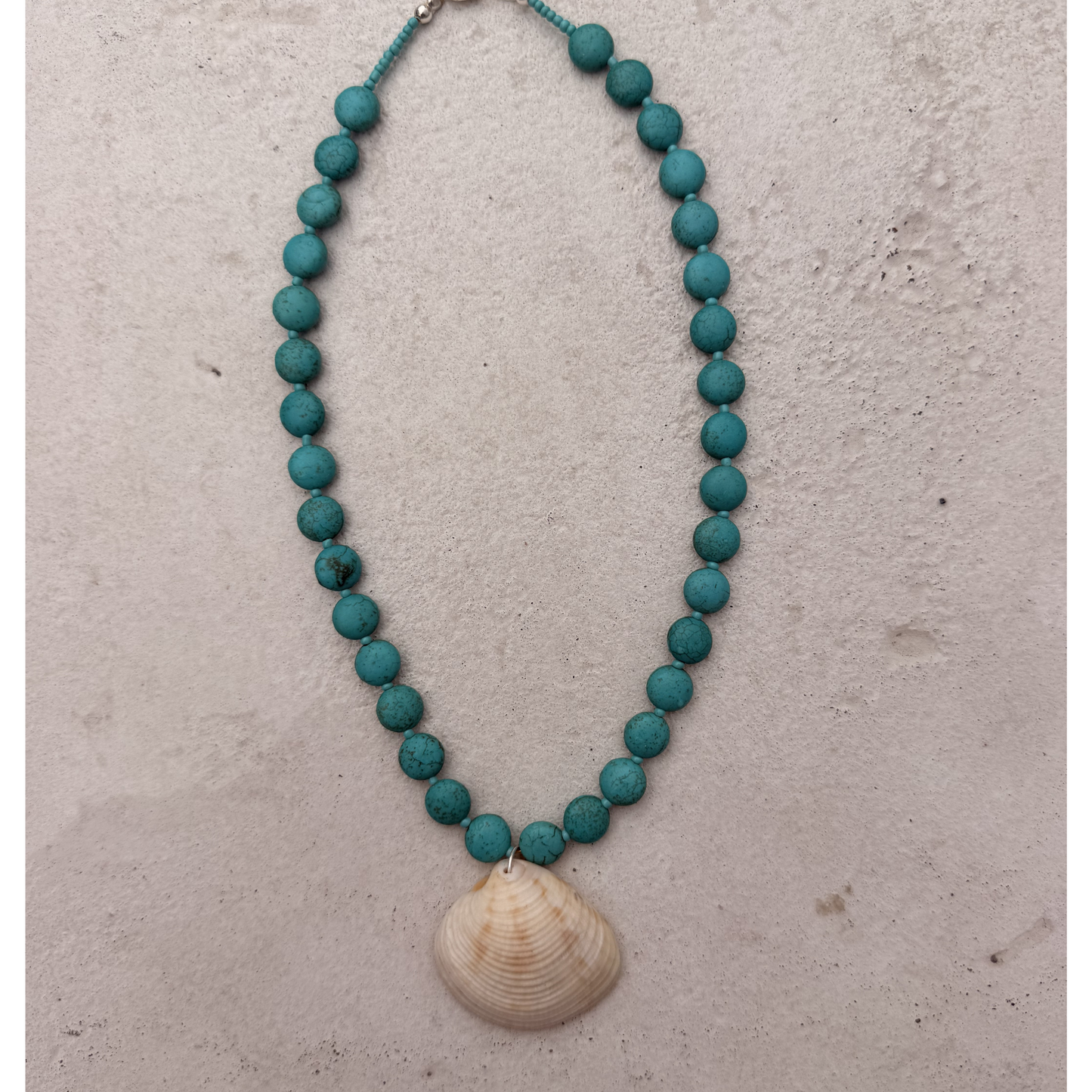 The Krystil Beaded Statement Shell Necklace